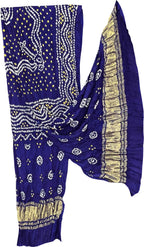 Blue Bandhani Modal Silk Dupatta