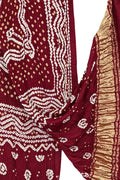 Maroon Bandhani Modal Silk Dupatta