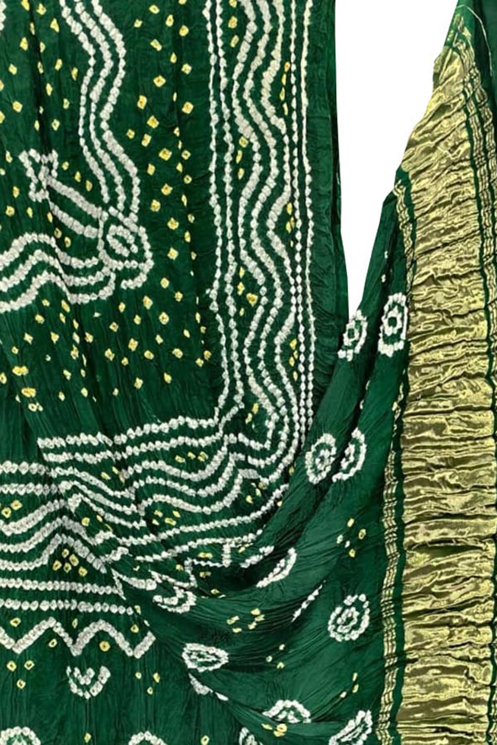 Green Bandhani Modal Silk Dupatta
