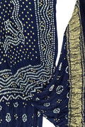 Blue Bandhani Modal Silk Dupatta