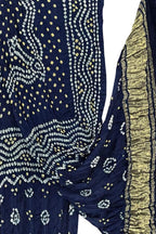 Blue Bandhani Modal Silk Dupatta