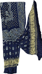 Blue Bandhani Modal Silk Dupatta