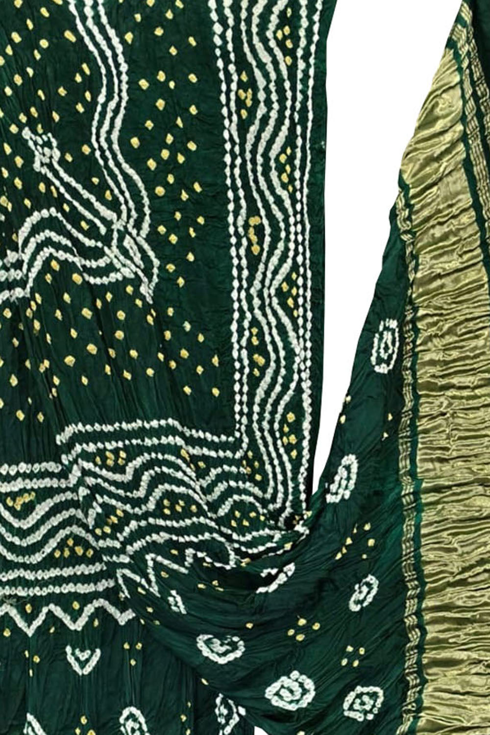 Green Bandhani Modal Silk Dupatta