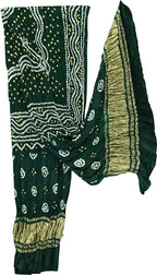Green Bandhani Modal Silk Dupatta