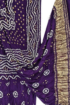Purple Bandhani Modal Silk Dupatta