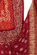 Red Bandhani Modal Silk Dupatta