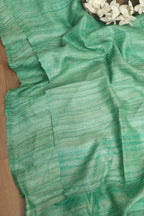 Green Plain Bhagalpur Pure Ghicha Silk Dupatta - Luxurion World