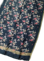 Black Linen Digital Printed Dupatta - Luxurion World