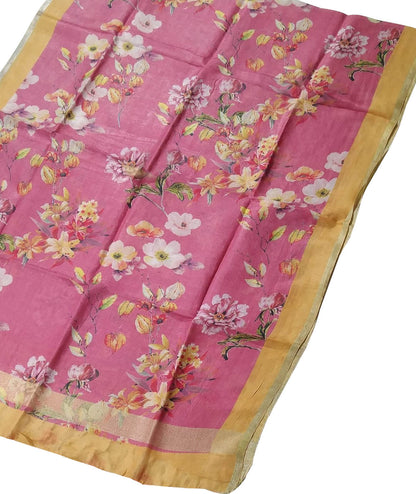 Pretty in Pink: Linen Digital Printed Dupatta - Luxurion World