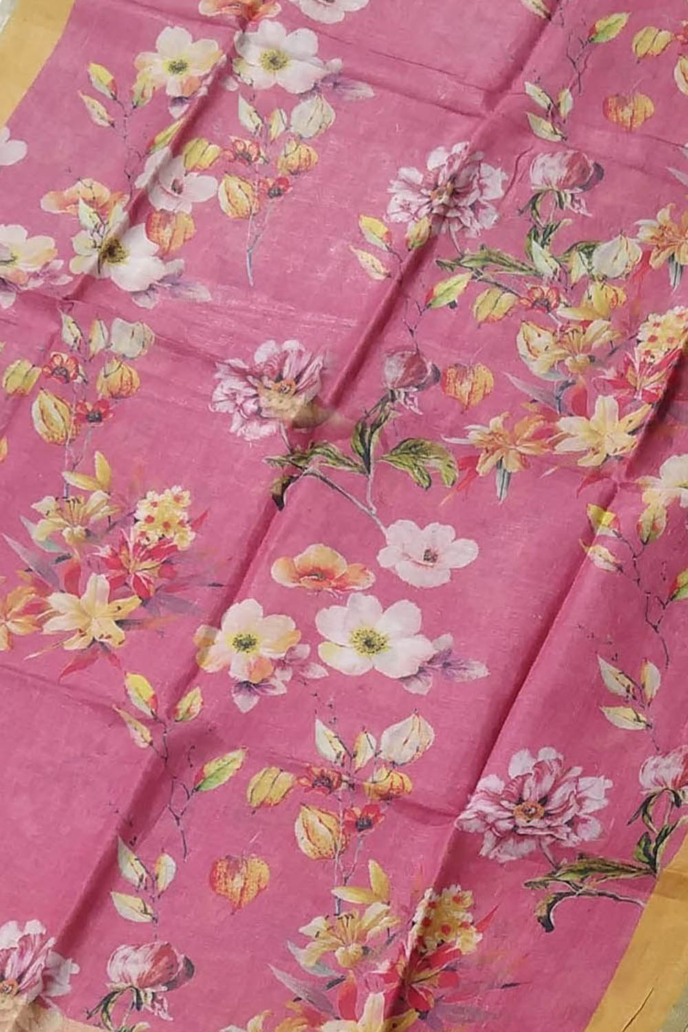 Pretty in Pink: Linen Digital Printed Dupatta - Luxurion World