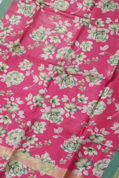 Pretty in Pink: Linen Digital Printed Dupatta - Luxurion World