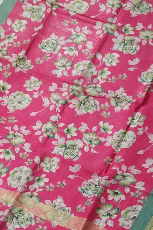 Pretty in Pink: Linen Digital Printed Dupatta - Luxurion World