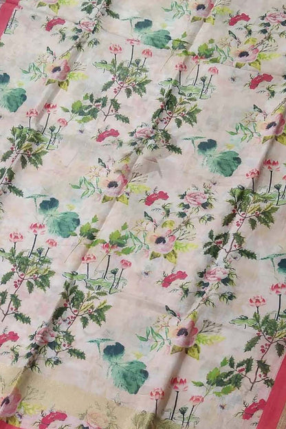 Pretty in Pink: Linen Digital Printed Dupatta - Luxurion World