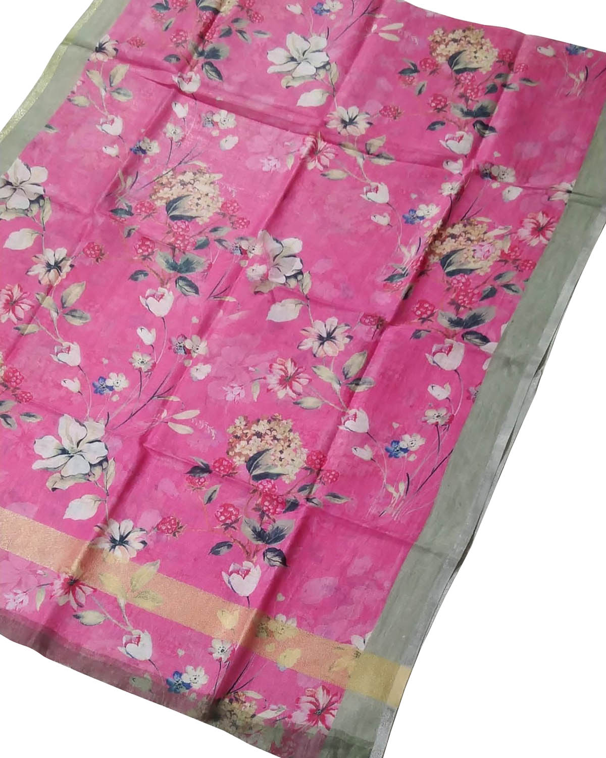 Pretty in Pink: Linen Digital Printed Dupatta - Luxurion World