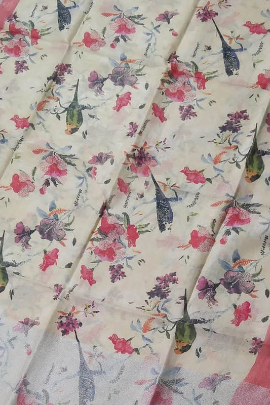 Pastel Linen Digital Printed Dupatta - Elegant and Chic - Luxurion World