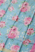 Blue Linen Dupatta with Digital Print - Luxurion World
