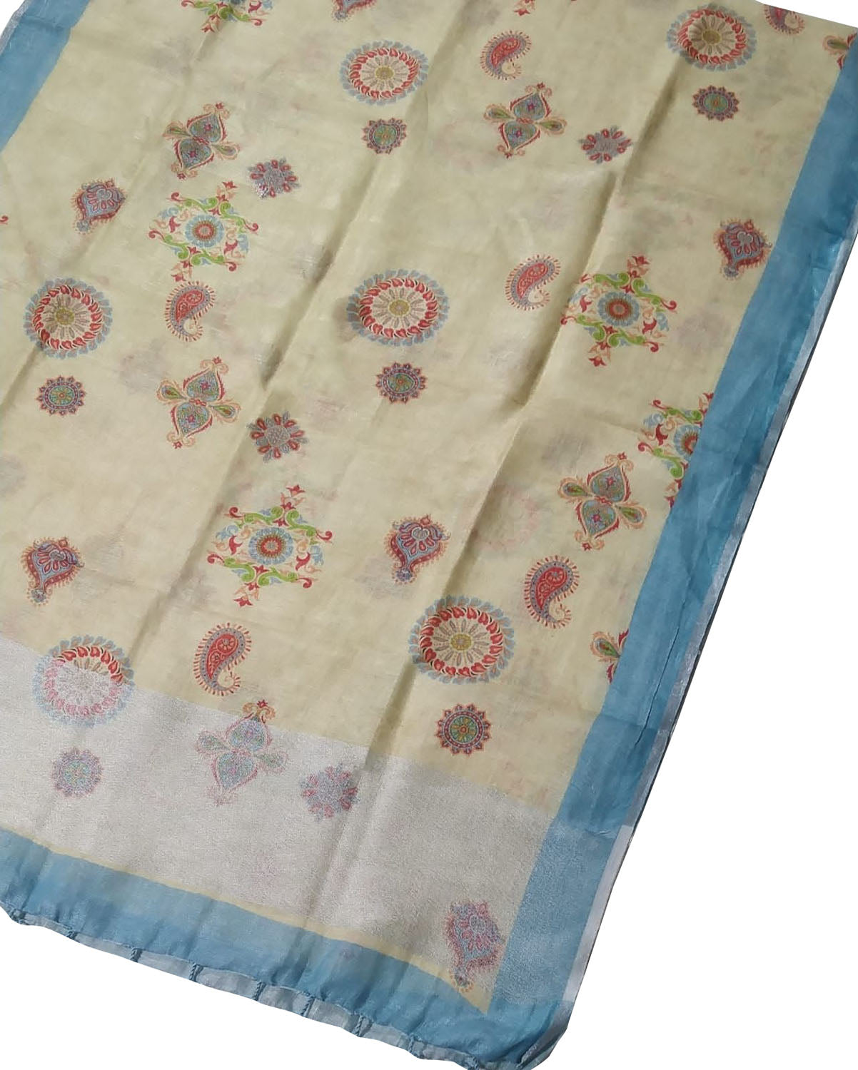 Soft Pastel Linen Dupatta with Digital Print - Luxurion World