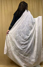 Chic Chikankari Chiffon Dupatta: Dyeable & Embroidered - Luxurion World