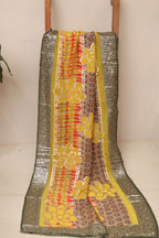 Multicolor Digital Printed Banarasi Dola Silk Dupatta - Luxurion World- Crafted Heirlooms