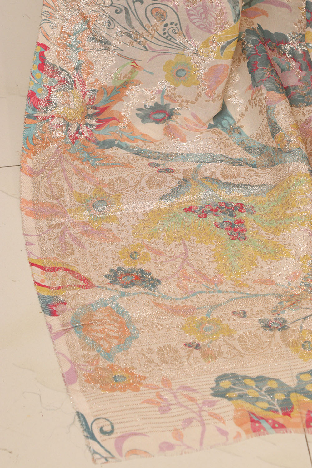 Multicolor Digital Printed Banarasi Dola Silk Dupatta - Luxurion World