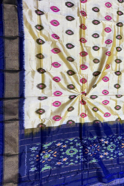 Pastel Pure Silk Pochampalli Ikat Dupatta - Luxurion World