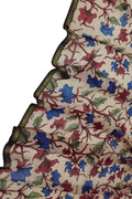Vibrant Kalamkari Hand Painted Silk Dupatta - Luxurion World