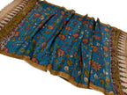 Hand Painted Tussar Silk Kalamkari Dupatta - Luxurion World