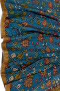 Hand Painted Tussar Silk Kalamkari Dupatta - Luxurion World