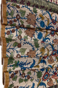 Pastel Tussar Silk Kalamkari Dupatta - Luxurion World- Crafted Heirlooms