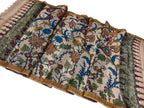 Pastel Tussar Silk Kalamkari Dupatta - Luxurion World- Crafted Heirlooms