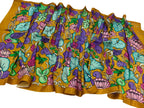 Yellow Hand Painted Kalamkari Pure Bangalore Silk Flower Design Dupatta - Luxurion World