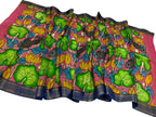 Multicolor Hand Painted Kalamkari Pure Bangalore Silk Dupatta - Luxurion World