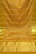 Yellow Kanjeevaram Handloom Pure Silk Dupatta - Luxurion World