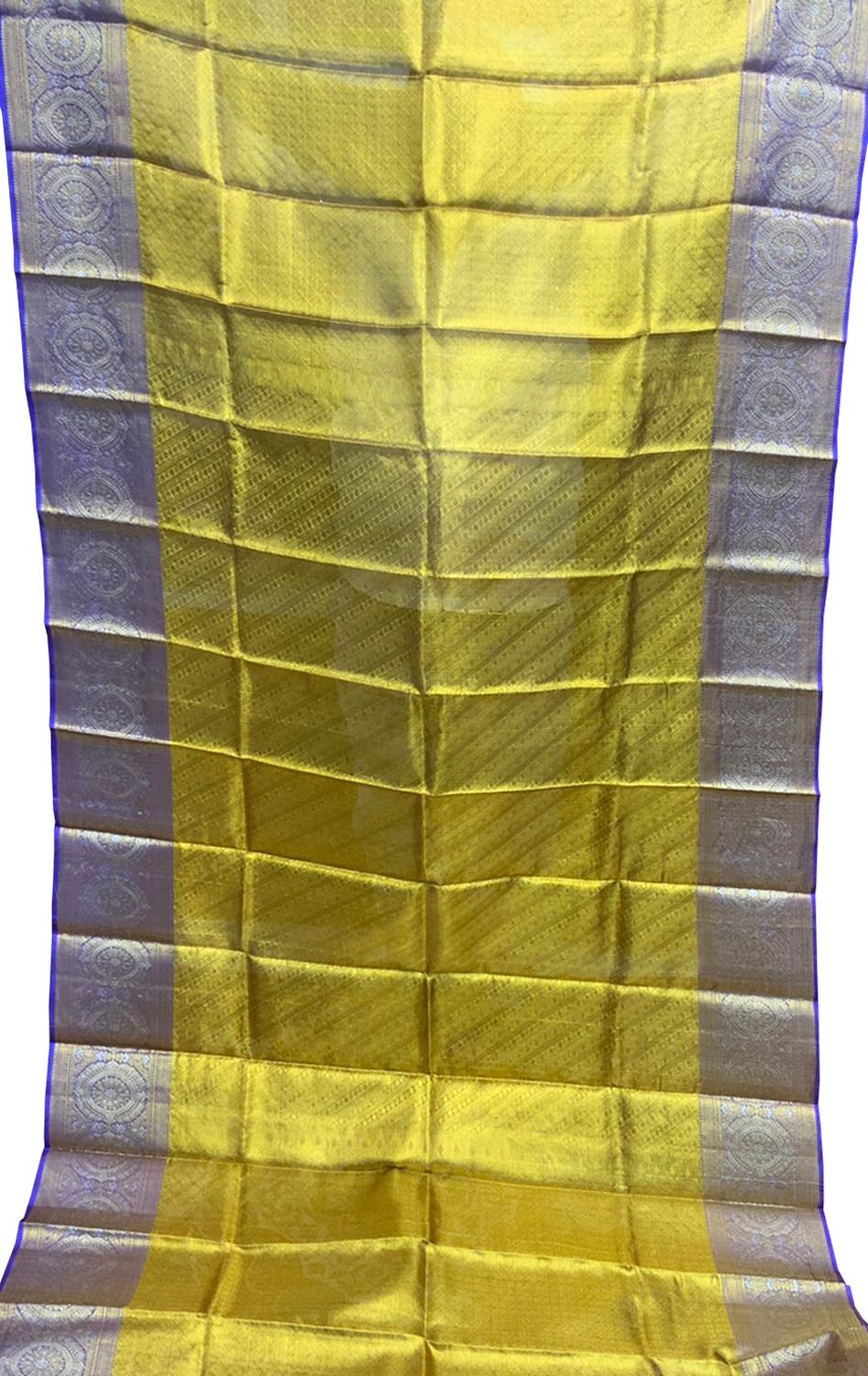 Yellow Kanjeevaram Handloom Pure Silk Dupatta - Luxurion World