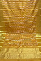 Yellow Kanjeevaram Handloom Pure Silk Dupatta - Luxurion World