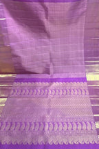 Purple Kanjeevaram Handloom Pure Silk Dupatta - Luxurion World