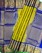 Green Kanjeevaram Silk Dupatta - Handloom Pure Elegance - Luxurion World