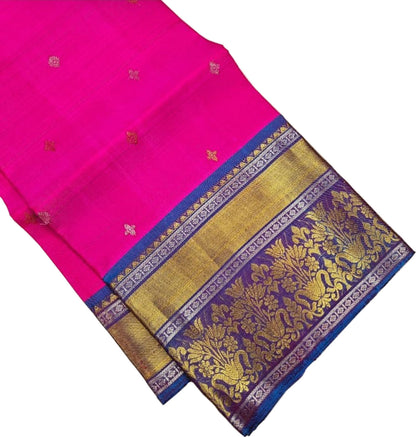 Rose Pink Kanjeevaram Silk Dupatta - Luxurion World