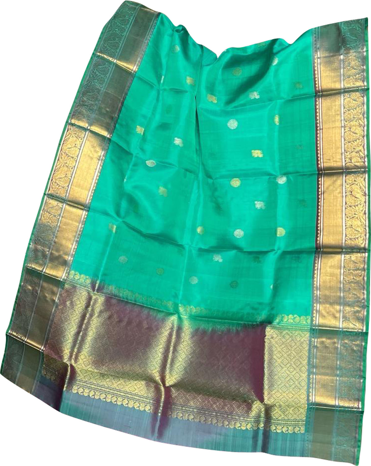 Blue Kanjeevaram Silk Dupatta: Handloom Elegance - Luxurion World