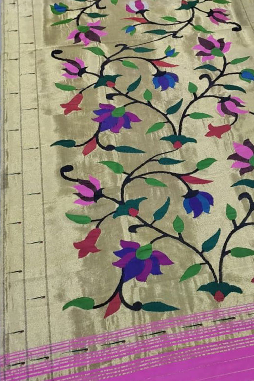 Vibrant Multicolor Paithani Silk Dupatta - Luxurion World