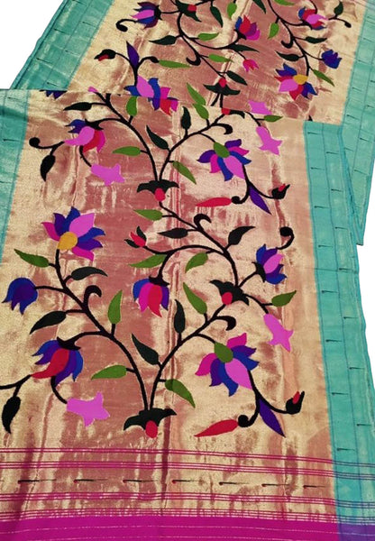 Vibrant Multicolor Paithani Silk Dupatta - Luxurion World