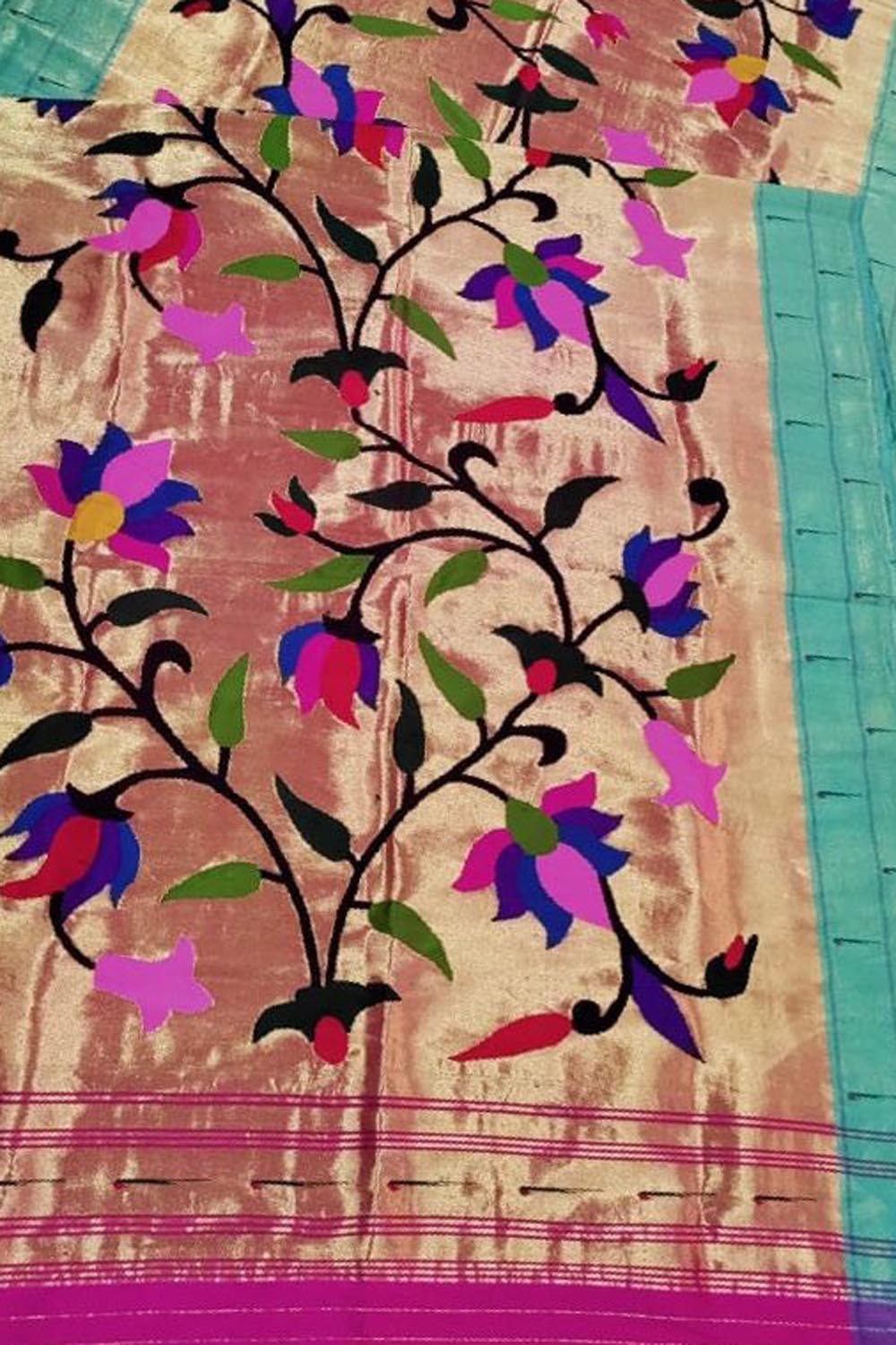 Vibrant Multicolor Paithani Silk Dupatta - Luxurion World