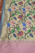 Exquisite Multicolor Paithani Handloom Pure Silk Brocade Muniya Border Dupatta - Luxurion World