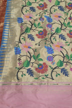 Exquisite Multicolor Paithani Handloom Pure Silk Brocade Muniya Border Dupatta - Luxurion World
