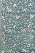 Blue Hand Embroidered Parsi Pure Georgette Bird And Flower Design Dupatta - Luxurion World
