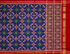Blue Patan Patola Handloom Pure Silk Double Ikat Dupatta - Luxurion World