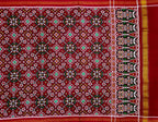 Red Patan Patola Handloom Pure Silk Double Ikat Dupatta - Luxurion World
