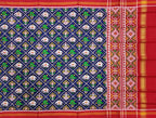 Blue Patan Patola Handloom Pure Silk Double Ikat Dupatta - Luxurion World