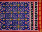 Blue Patan Patola Handloom Pure Silk Double Ikat Dupatta - Luxurion World