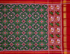 Green Patan Patola Handloom Pure Silk Double Ikat Dupatta - Luxurion World